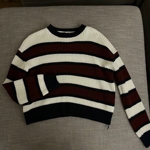 Striped Cropped Garage Sweater